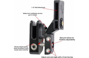 Image of Black Scorpion Outdoor Gear Competition OWB Belt Pistol Magazine Pouch, RH, 2XL,  Black, CO17-BTXXLBK-MPGMBK-HO2011BK