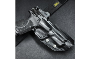Image of Black Scorpion Outdoor Gear CZ P-10 C Pro Competition Holster, Right Hand, Carbon Fiber, HC04-USPSA-CZP10CFRH