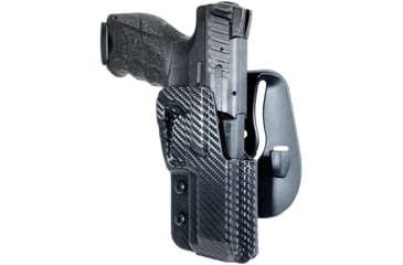 Image of Black Scorpion Outdoor Gear Heckler &amp; Koch VP9 OWB Kydex Paddle Holster, Right Hand, Carbon Fiber, HC03-PADDLE-VP9CFRH