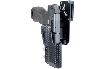 Image of Black Scorpion Outdoor Gear Heckler &amp; Koch VP9 Pro Heavy Duty Competition Holster, Right Hand, Black Shell / Carbon Fiber, HCD1-USPSABS-VP9CFRH