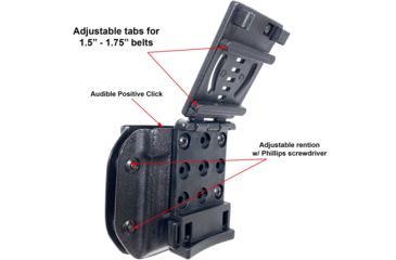 Image of Black Scorpion Outdoor Gear Magazine Pouch, AR-15/ M4/ M16, Standard AR Magazines, Right Hand, OWB, 1.5 - 1.75in Belts, Kydex, Black, MP05-USPSA-BK