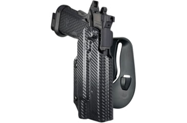 Image of Black Scorpion Outdoor Gear OWB Paddle Holster, Staccato XC w/ X300, Right Hand, Carbon Fiber, HC03-PADDLE-STAXC300-CFRH