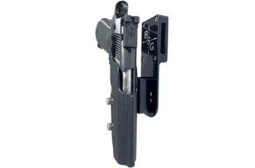 Image of Black Scorpion Outdoor Gear Pro Heavy Duty Competition Holster, Right Hand, M1911, 5in Barrel, 1.5 - 1.75in Belts, Kydex/ 6066 Aluminum, Black/Black, HCD1-USPSABS-1911BKRH