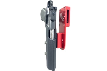 Image of Black Scorpion Outdoor Gear Pro Heavy Duty Competition Holster, Right Hand, M1911, 5in Barrel, 1.5 - 1.75in Belts, Kydex/ 6066 Aluminum, Black/Red, HCD2-USPSABS-1911BKRH