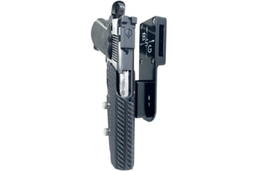 Image of Black Scorpion Outdoor Gear Pro Heavy Duty Competition Holster, Right Hand, M1911, 5in Barrel, 1.5 - 1.75in Belts, Kydex/ 6066 Aluminum, Carbon Fiber/Black, HCD1-USPSABS-1911CFRH