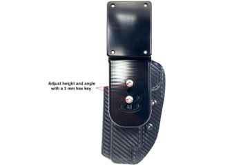 Image of Black Scorpion Outdoor Gear Pro Heavy Duty Competition Holster, Right Hand, M1911, 5in Barrel, 1.5 - 1.75in Belts, Kydex/ 6066 Aluminum, Carbon Fiber/Black, HCD1-USPSABS-1911CFRH