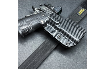 Image of Black Scorpion Outdoor Gear Ruger American Compact 3.55 Pro IDPA Competition Holster, Right, Black, HC03-IDPA-RAMERICAN3-BKRH