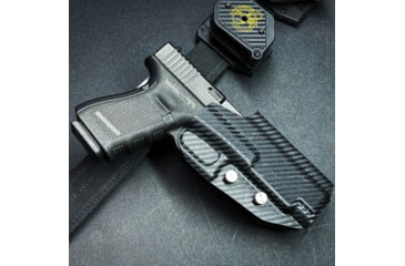 Image of Black Scorpion Outdoor Gear SAR K-12 Sport Pro Heavy Duty Competition Holster, Right, Black/Carbon Fiber, HCD1-USPSABS-SARK12CFRH