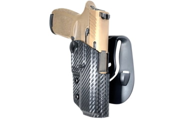 Image of Black Scorpion Outdoor Gear Sig Sauer P320 Compact OWB Kydex Paddle Holster, Right Hand, Carbon Fiber, HC03-PADDLEP3204CFRH