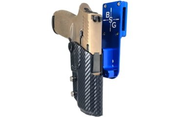 Image of Black Scorpion Outdoor Gear Sig Sauer P320 Compact Pro Heavy Duty Competition Holster, Right Hand, Blue Shell / Carbon Fiber, HCD3-USPSABS-P3204CFRH