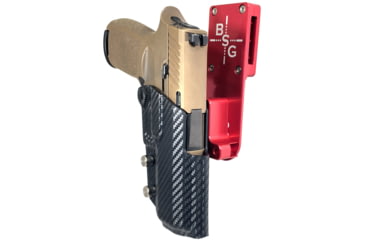 Image of Black Scorpion Outdoor Gear Sig Sauer P320 Compact Pro Heavy Duty Competition Holster, Right Hand, Red Shell / Carbon Fiber, HCD2-USPSABS-P3204CFRH