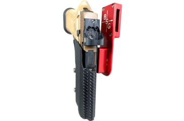 Image of Black Scorpion Outdoor Gear Sig Sauer P320 X5, X5 Legion Pro Heavy Duty Competition Holster, Left Hand, Red Shell / Carbon Fiber, HCD2-USPSABS-P320X5CFLH