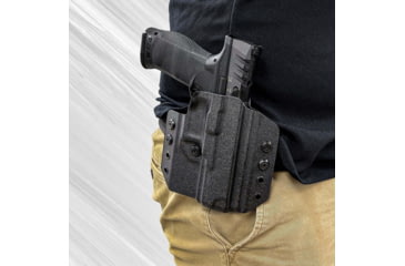 Image of Black Scorpion Outdoor Gear Staccato C2 OWB Kydex Holster, Right, Black, HC24-OWBCONCEL-STACBK