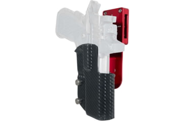 Image of Black Scorpion Outdoor Gear Staccato C2 Pro Heavy Duty Competition Holster, Left, Red/Carbon Fiber, HCD2-USPSABS-STAC2CFLH