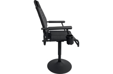 Image of BLACK SIERRA EQUIPMENT HI-LINE Elevated Swivel Chair, Black, HCH-039-BLK-BSE
