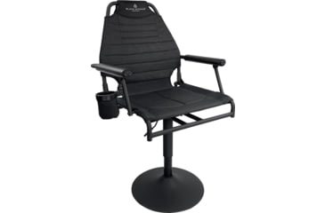 Image of BLACK SIERRA EQUIPMENT HI-LINE Elevated Swivel Chair, Black, HCH-039-BLK-BSE