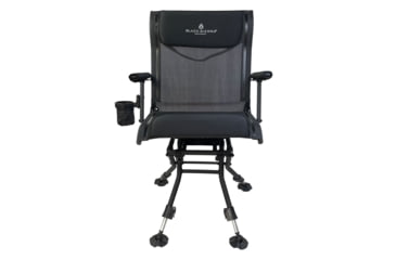Image of BLACK SIERRA EQUIPMENT Nitro Pro Swivel Chair,Black, HCH-024-BLK-BS