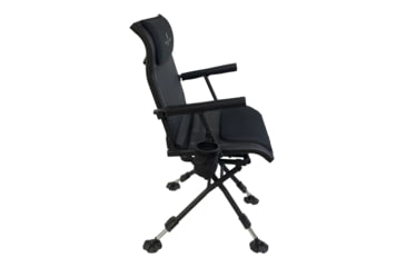 Image of BLACK SIERRA EQUIPMENT Nitro Pro Swivel Chair,Black, HCH-024-BLK-BS