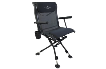 Image of BLACK SIERRA EQUIPMENT Nitro Pro Swivel Chair,Black, HCH-024-BLK-BS