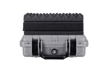 Image of BlackHawk 11.6in Waterproof Hard Single Gun Case with Foam, Gray, Compact, BH00010-GRA