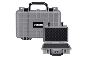 Image of BlackHawk 11.6in Waterproof Hard Single Gun Case with Foam, Gray, Compact, BH00010-GRA