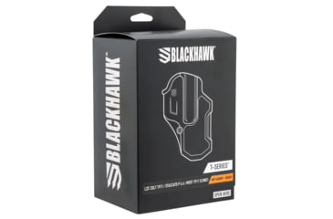 Image of Blackhawk 410761BKL T-Series L2C Black Matte Polymer OWB Colt 1911 W/wo Rail Rig 410703BKR