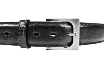 Image of BlackHawk 4113 CQC Pistol Belt, Black ,28in waist, Gator Finish, Brush Nickel Buckle 411328GBK