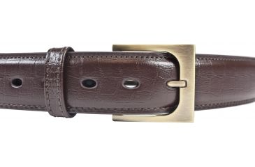 Image of Blackhawk 4113 CQC Pistol Belt, Brown, 38in waist, Gator Finish, Antique Brass Buckle