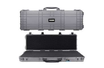 Image of BlackHawk 44in Waterproof Roller Hard Rifle Case w/ Foam, Gray, Standard, BH00008-GRA