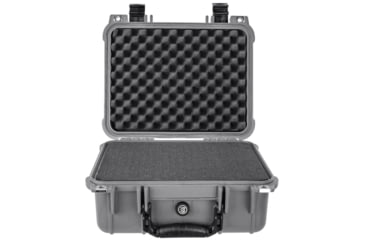 Image of BlackHawk Compact 13.37in Waterproof Gear Hard Case w/ Foam, Gray, Standard, BH00001-GRA