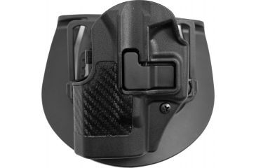 Image of BlackHawk CQC SERPA Beltloop Paddle Holster, Left  Carbon Black 410001BKL