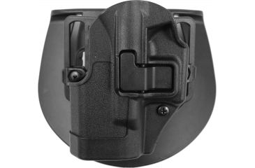 Image of BlackHawk CQC SERPA Beltloop, Paddle Holster, Left, Matte Black 410501BKL