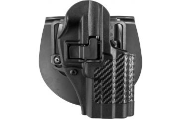 Image of BlackHawk CQC SERPA Holster - Carbon Fiber Black, Black, Belt Slots, Right Hand - SIGPRO 2022 