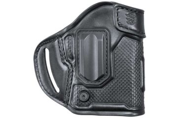 Image of BlackHawk Emboss Leather ISP Holster with Clip, Taurus Spectrum, Left Hand, Black, 461450BKL