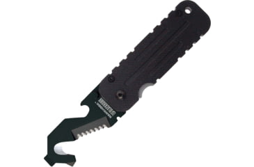 Image of BlackHawk Hawkhook Compact Folding Rescue Tool, 2.25in, 9CRMOV18, Black G10 Handle, BH15HH11BK