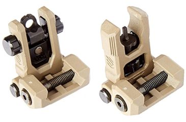 Image of BlackHawk Hybrid Folding Top Mounted Deployable Front and Rear Sight, Flat Dark Earth, 71BU05DK
