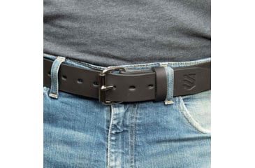 Image of BlackHawk Leather EDC Gun Belt w/Standard Buckle, Black, 42/46, 410242BK
