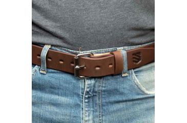 Image of BlackHawk Leather EDC Gun Belt w/Standard Buckle, Brown, 38/42, 410238BN