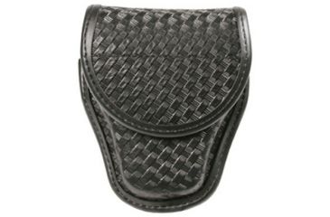 Image of BlackHawk Molded Duty Gear Double Handcuff Pouch, Basketweave, Black Basketweave 44A101BW