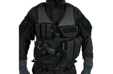 Image of BlackHawk Omega Elite Cross Draw/Pistol Mag Vest - Left Hand, Black 30EV26BK-L