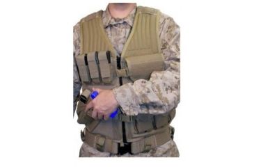 Image of BlackHawk Omega Elite Vest Cross Draw with Pistol Mag, Left, Coyote Tan, Size 192 30EV26DE-L