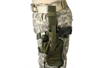 Image of USED BlackHawk Omega VI Elite Assault Holster, Beretta 92F/Smith &amp; Wesson Model 5906, Right Hand, Plain, Olive Drab, 40QD42OD, EDEMO1, Condition Parts Only/Salvage, Wrong Product