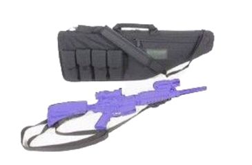 Image of BlackHawk Padded Rifle Case w/ Adjustable Lid Mag Pouches, 41 in, Black 64RC41BK