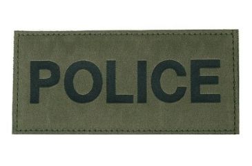 Image of Blackhawk Police Patch, Black on Green
