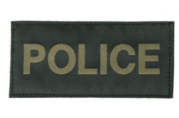 Image of Blackhawk Police Patch, Green on Black