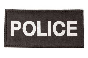 Image of Blackhawk Police Patch, White on Black