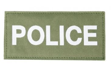 Image of Blackhawk Police Patch, White on Green