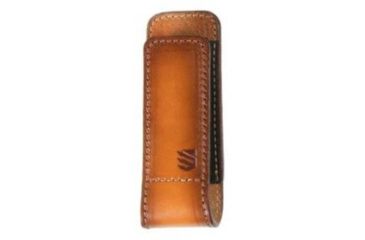 Image of BlackHawk Premium Leather Compact Magazine Pouch, Double Stack, Burnished Brown, 45CD02BB