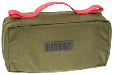 Image of BlackHawk S.T.O.M.P. Medical Pack Accessory Pouch - Red Handle, Olive Drab 60SAP1OD 
