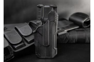 Image of BlackHawk T-Series L2C Light-Bearing Holster, TLR 7/8 Sig P320/P250/M11/M18, Right Hand, Injection Molded, Black, M990445BKR, EDEMO5